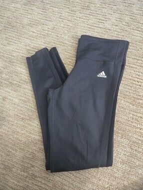 Adidas Womens Black/Grey Logo Performance Leggings